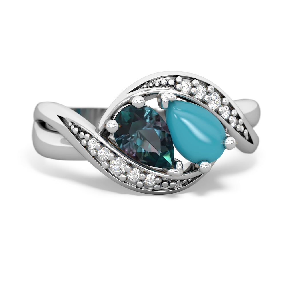 Alexandrite Summer Winds 14K White Gold ring R5342