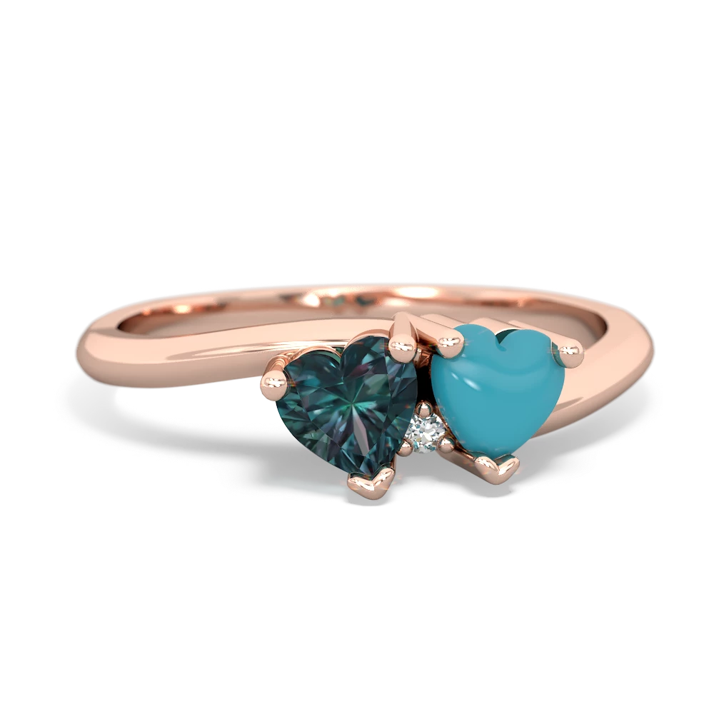 Alexandrite Sweethearts 14K Rose Gold ring R5260