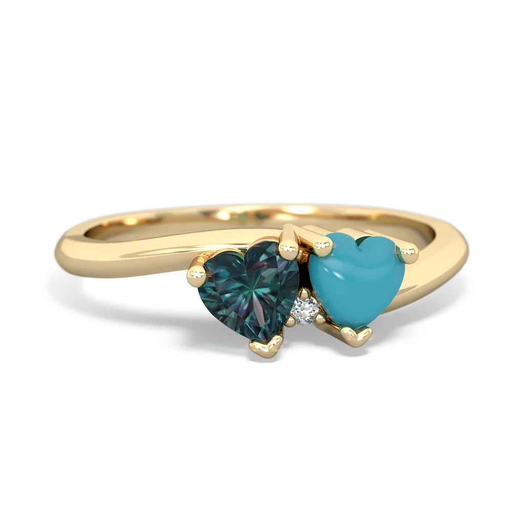 Alexandrite Sweethearts 14K Yellow Gold ring R5260