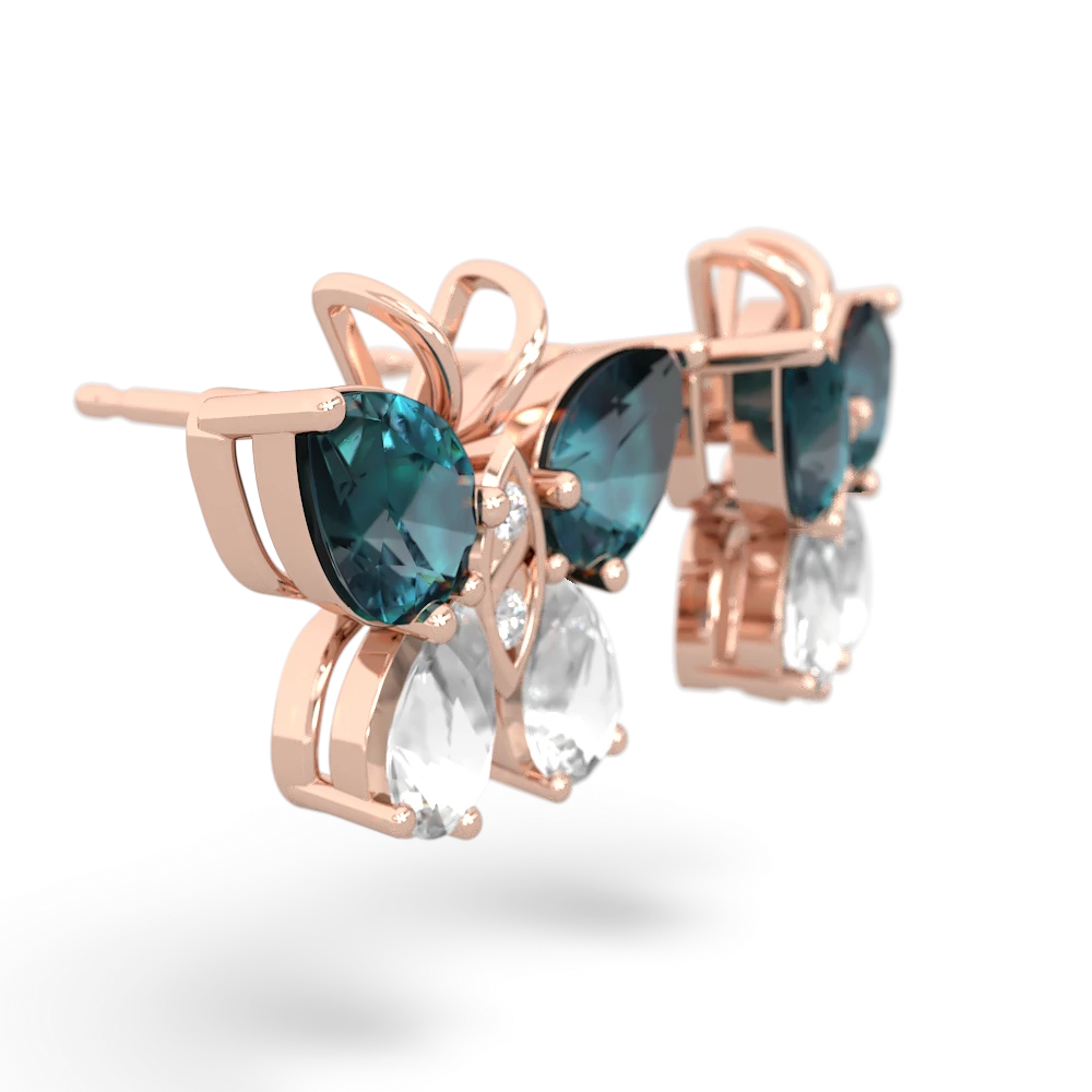 Alexandrite Butterfly 14K Rose Gold earrings E2215