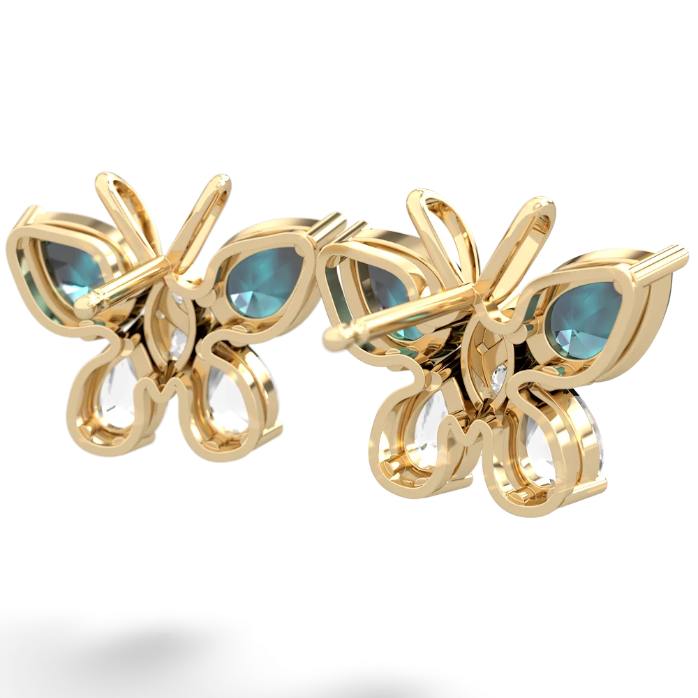 Alexandrite Butterfly 14K Yellow Gold earrings E2215