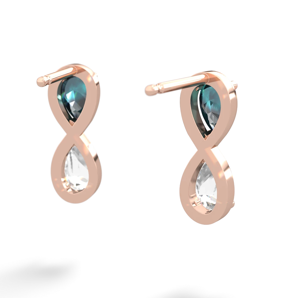 Alexandrite Infinity 14K Rose Gold earrings E5050