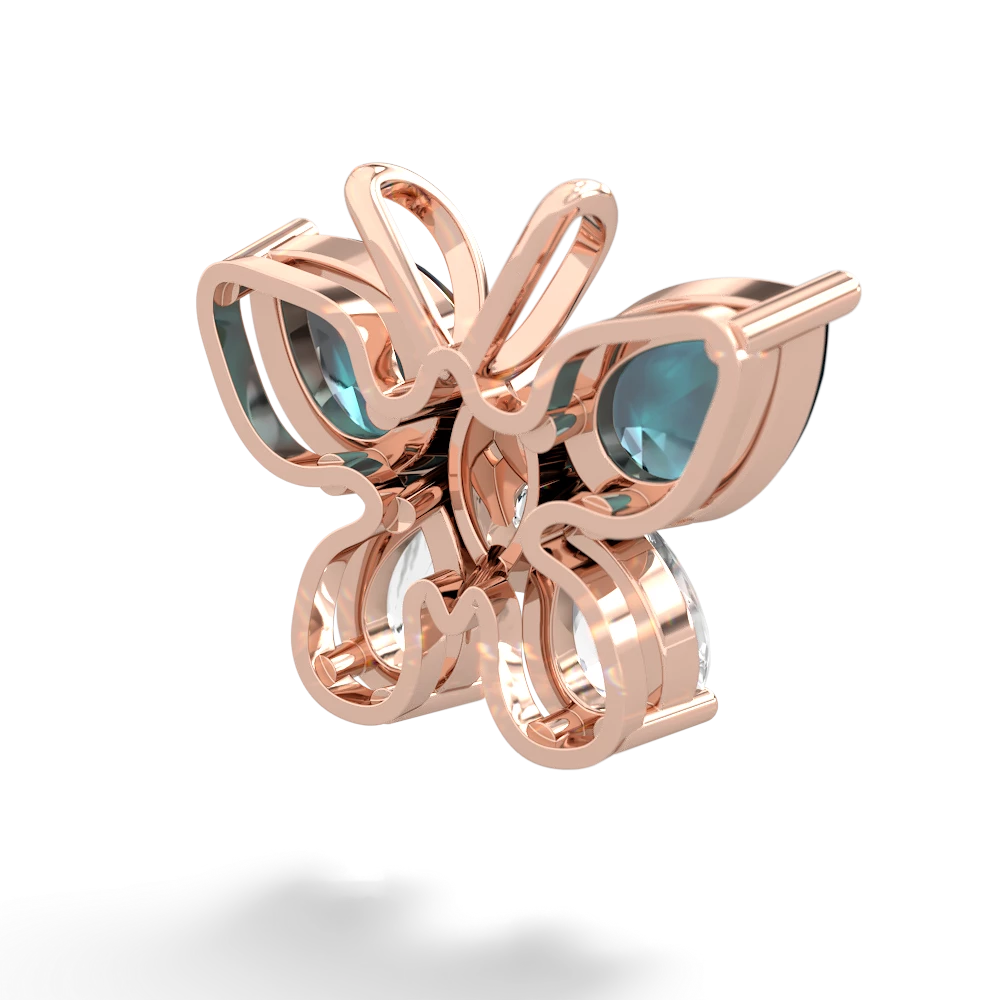 Alexandrite Butterfly 14K Rose Gold pendant P2215