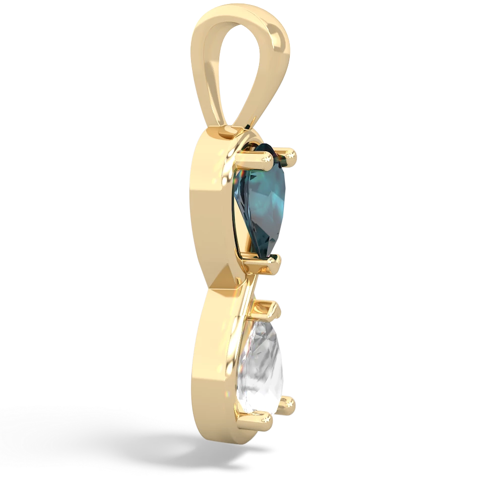 Alexandrite Infinity 14K Yellow Gold pendant P5050