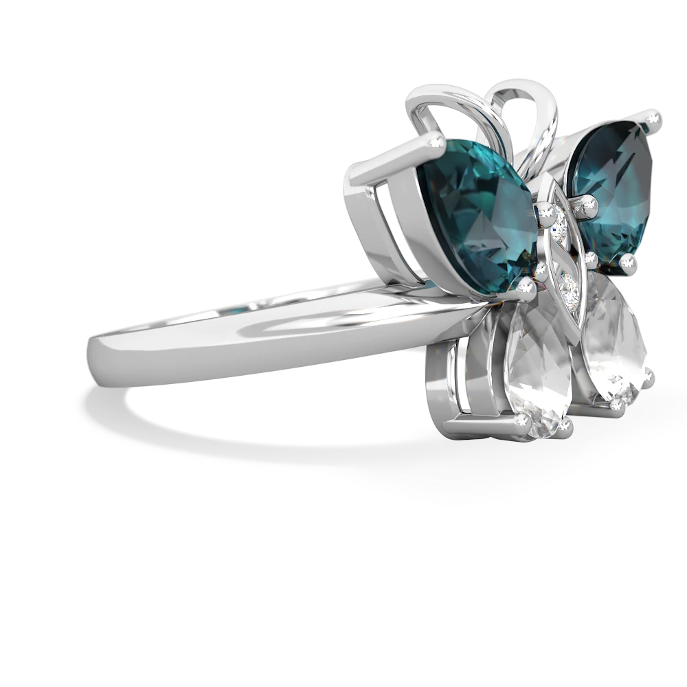 Alexandrite Butterfly 14K White Gold ring R2215