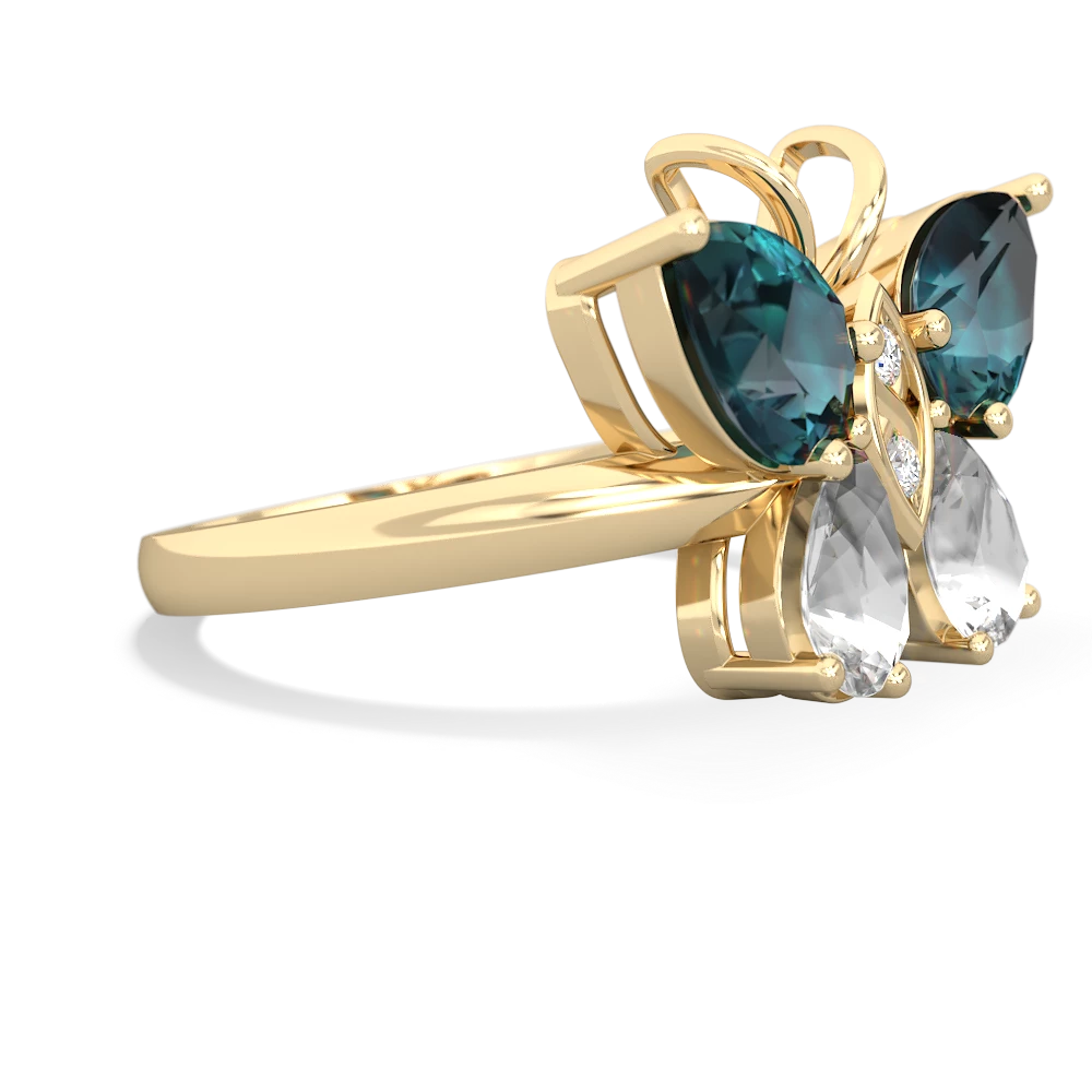 Alexandrite Butterfly 14K Yellow Gold ring R2215