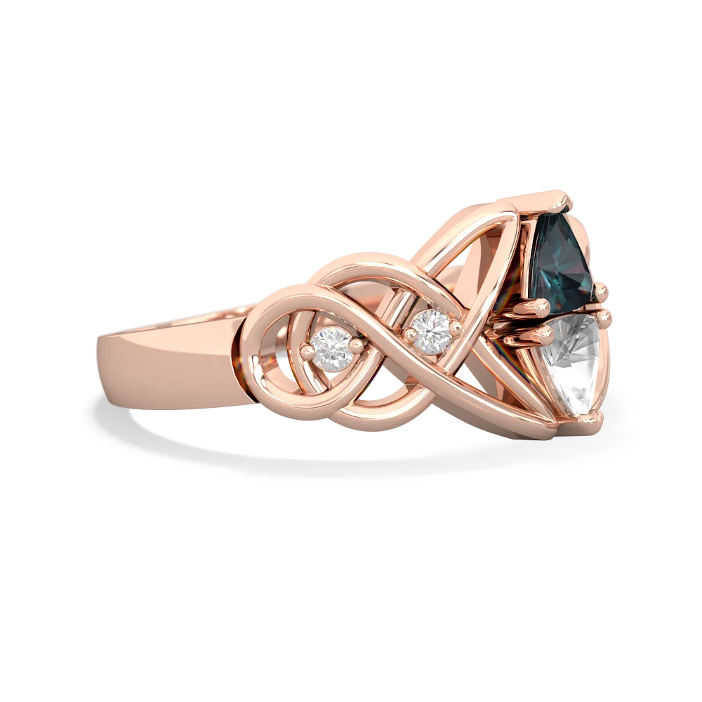 Alexandrite Keepsake Celtic Knot 14K Rose Gold ring R5300