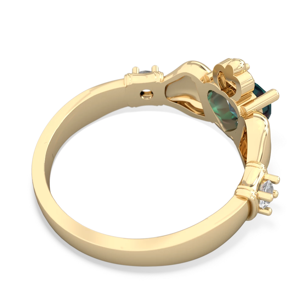 Alexandrite Claddagh Keepsake 14K Yellow Gold ring R5245