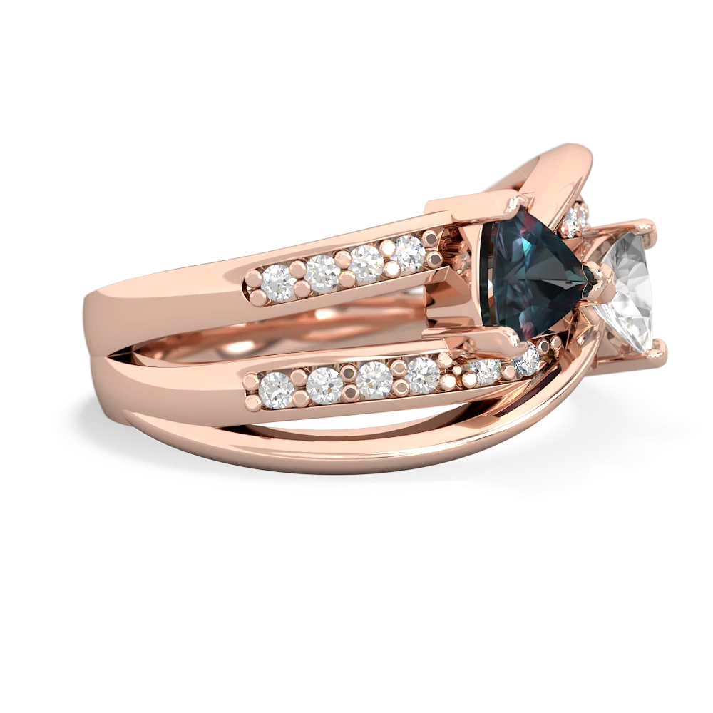 Alexandrite Bowtie 14K Rose Gold ring R2360