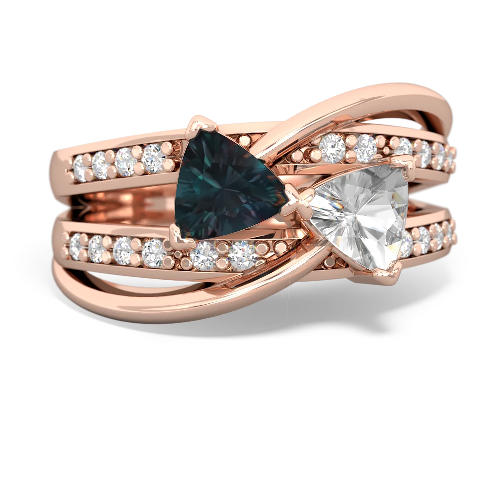 Alexandrite Bowtie 14K Rose Gold ring R2360