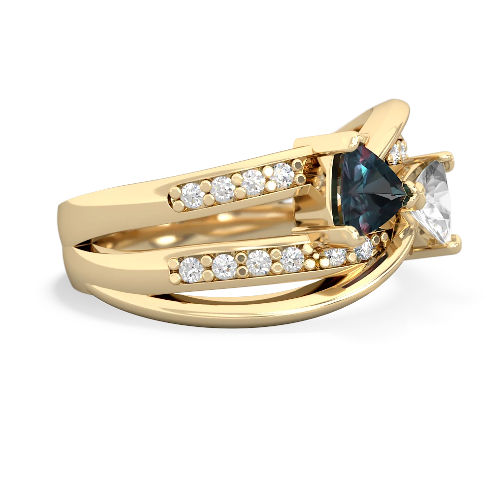 Alexandrite Bowtie 14K Yellow Gold ring R2360