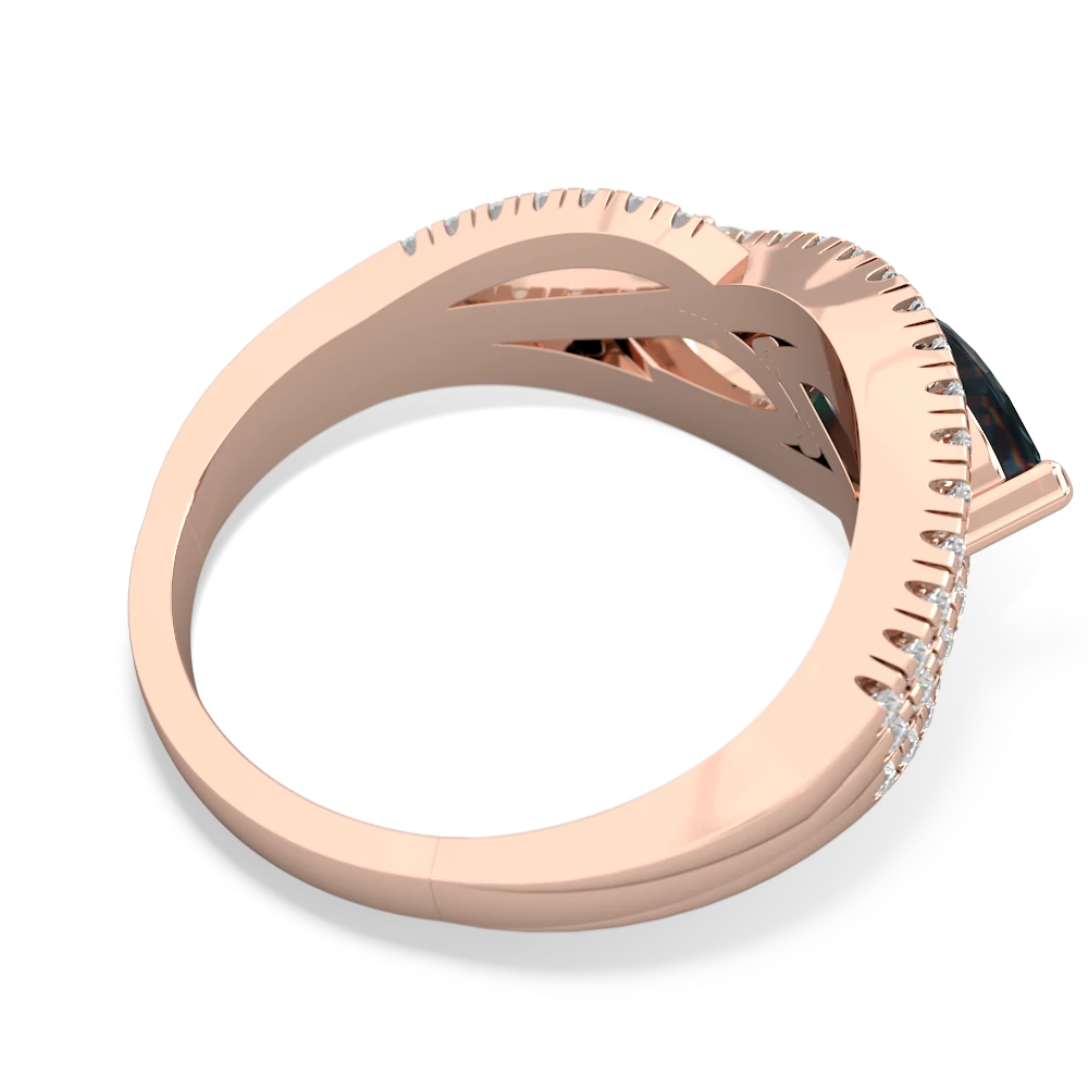 Alexandrite Diamond Rivers 14K Rose Gold ring R3070