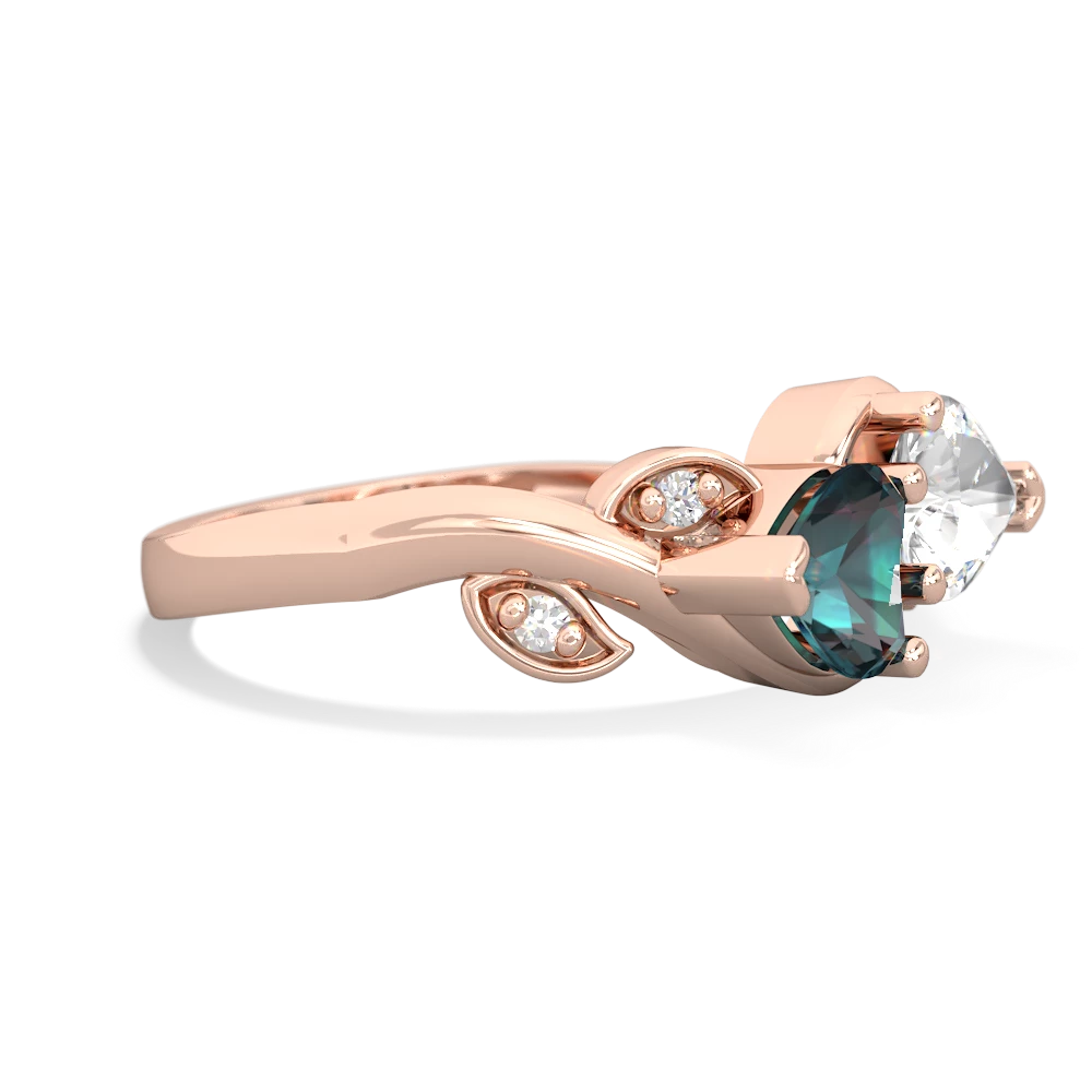 Alexandrite Floral Elegance 14K Rose Gold ring R5790