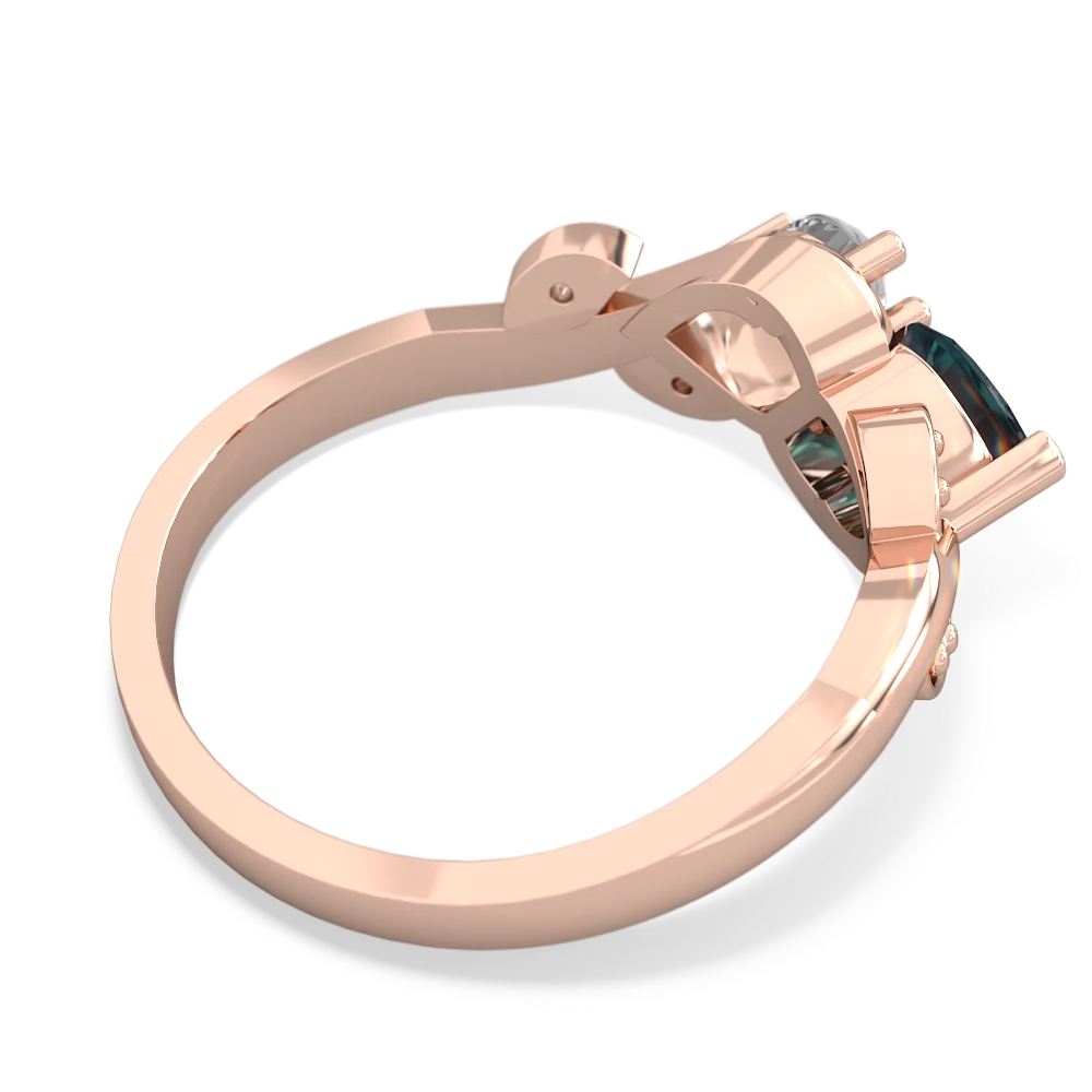 Alexandrite Floral Elegance 14K Rose Gold ring R5790