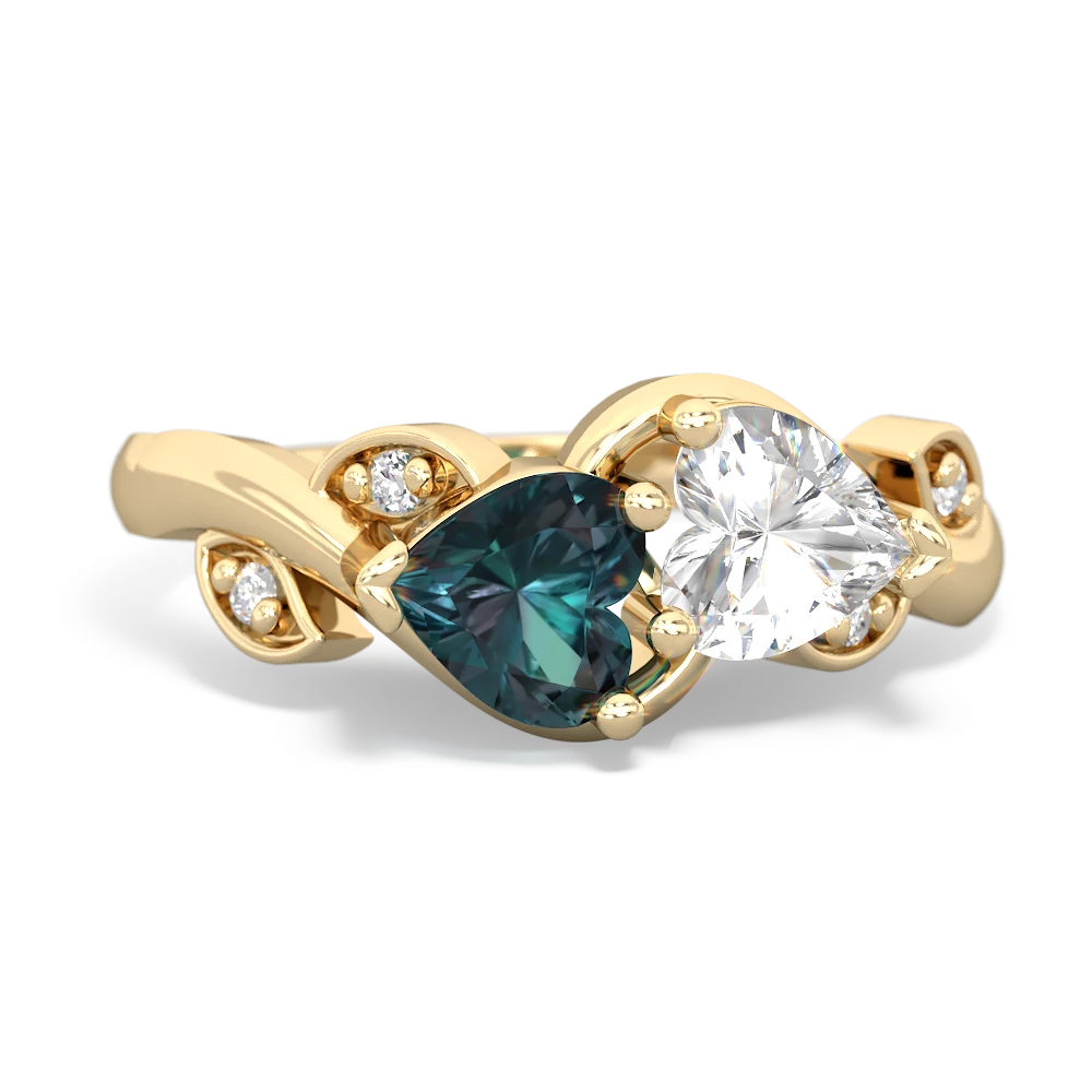 Alexandrite Floral Elegance 14K Yellow Gold ring R5790