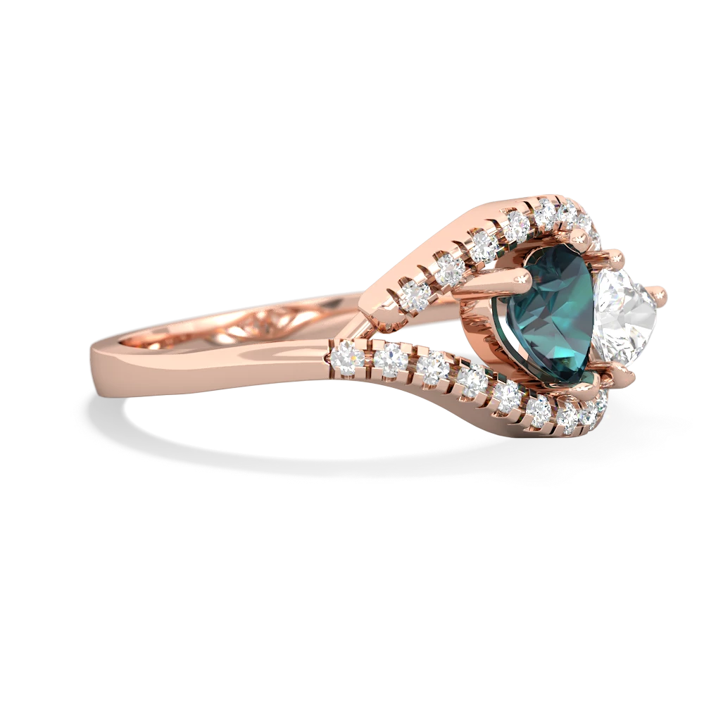 Alexandrite Mother And Child 14K Rose Gold ring R3010