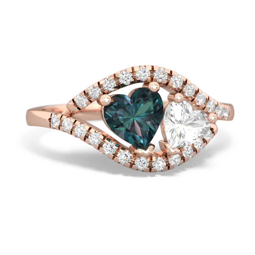 Alexandrite Mother And Child 14K Rose Gold ring R3010