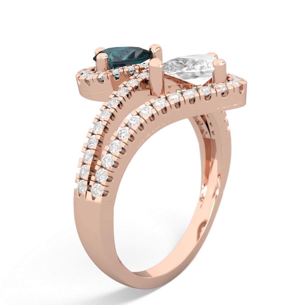 Alexandrite Diamond Dazzler 14K Rose Gold ring R3000