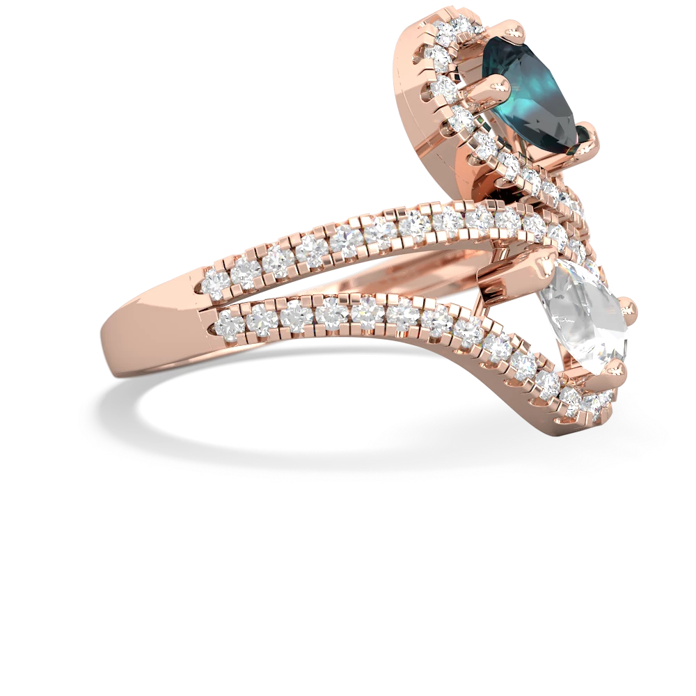 Alexandrite Diamond Dazzler 14K Rose Gold ring R3000