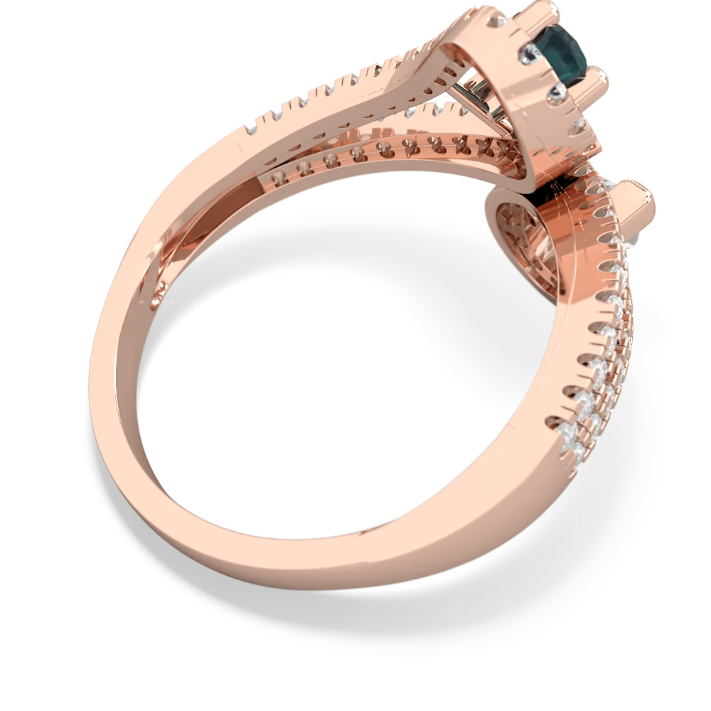 Alexandrite Diamond Dazzler 14K Rose Gold ring R3000