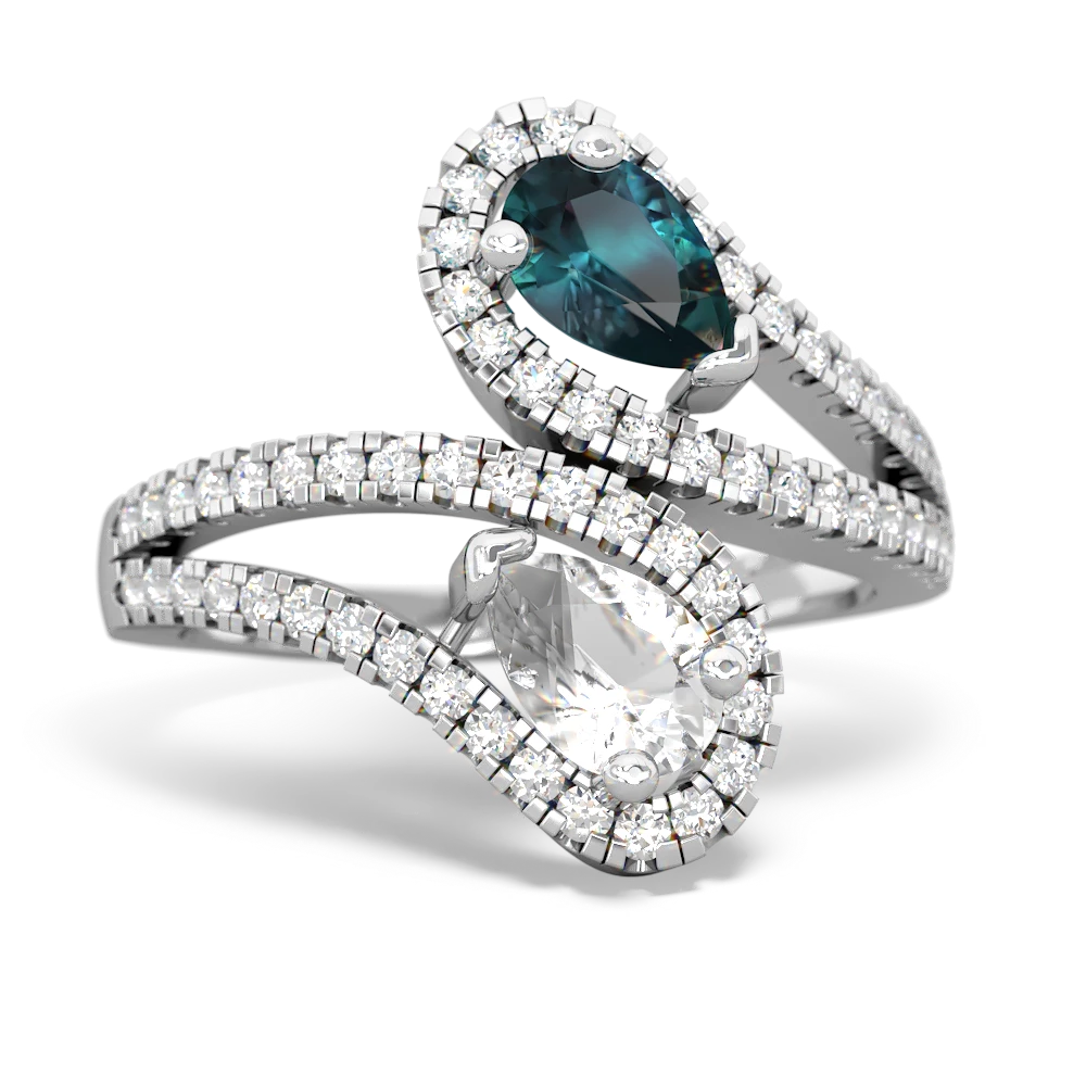 Alexandrite Diamond Dazzler 14K White Gold ring R3000