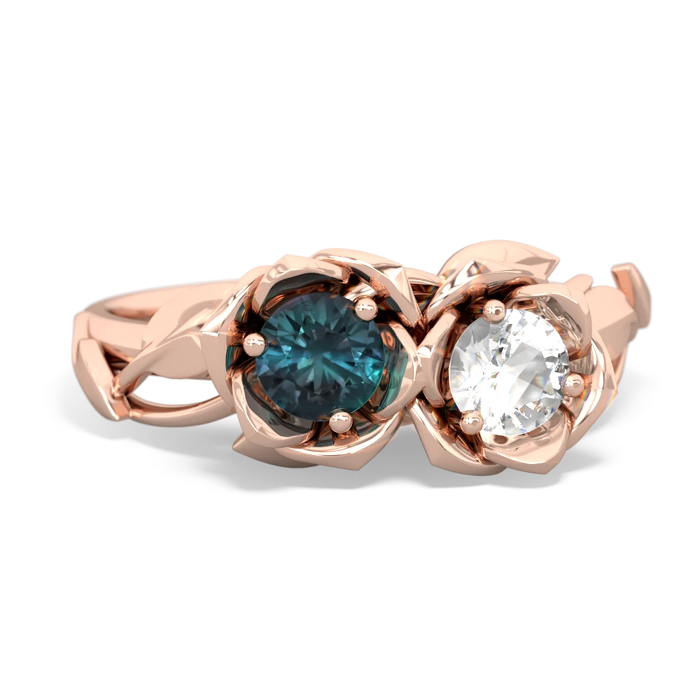 Alexandrite Rose Garden 14K Rose Gold ring R5510