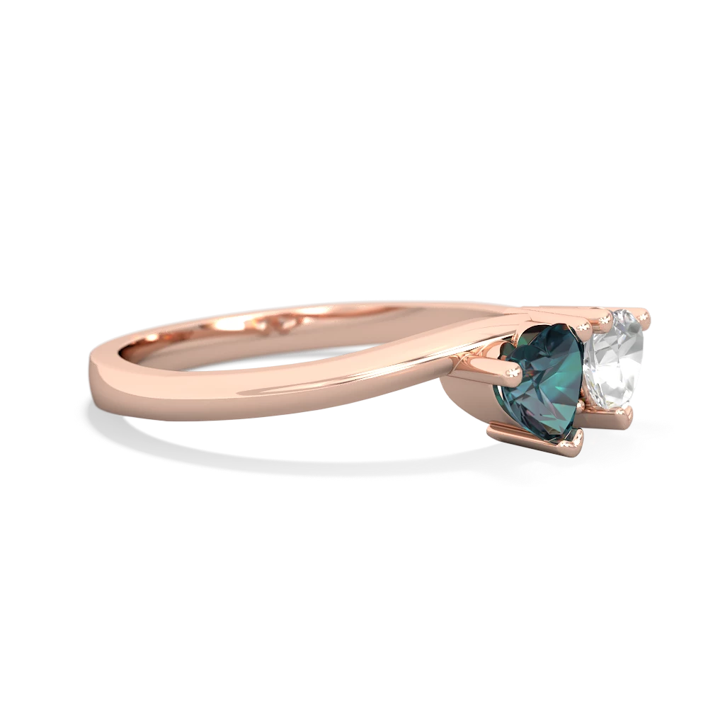 Alexandrite Sweethearts 14K Rose Gold ring R5260