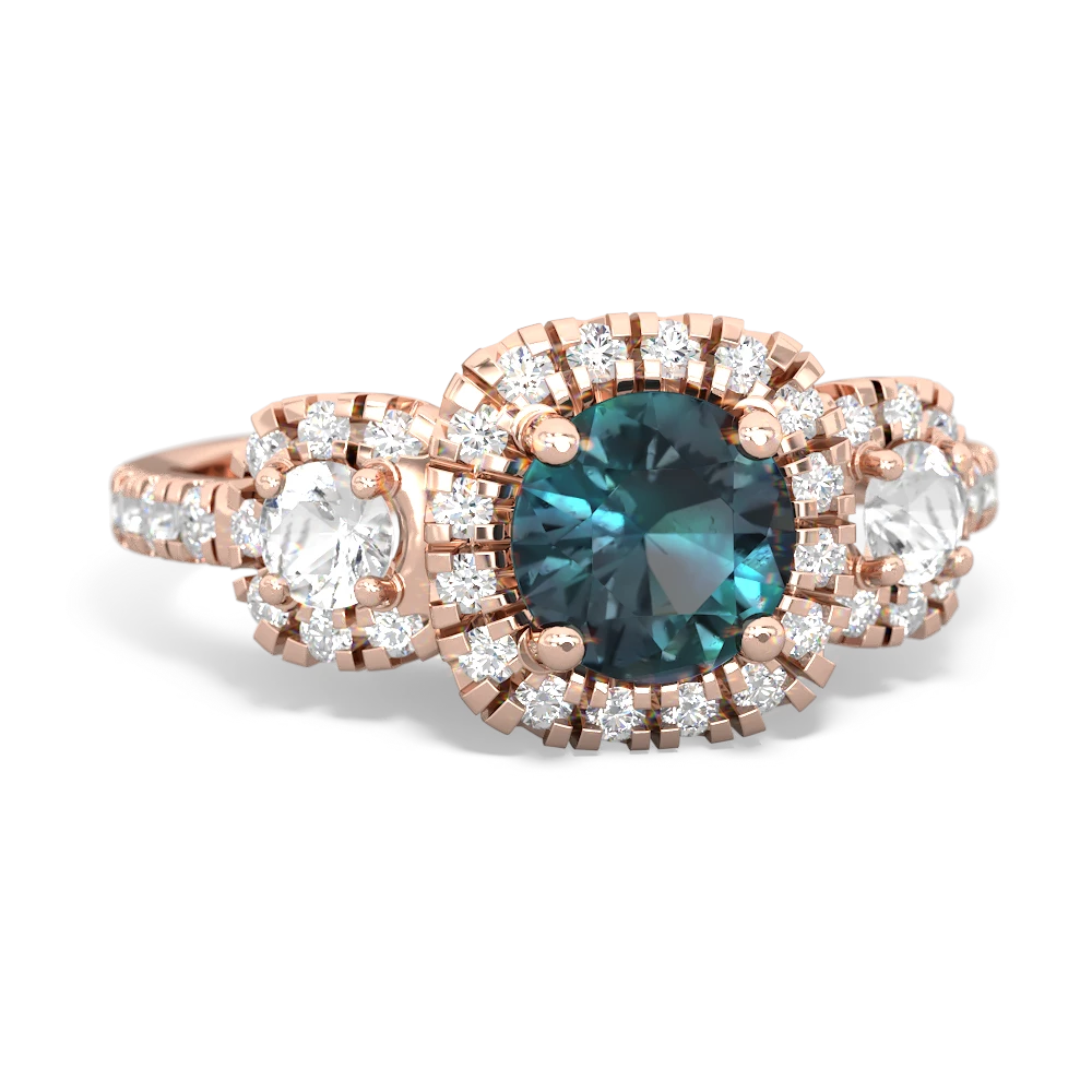 Alexandrite Regal Halo 14K Rose Gold ring R5350