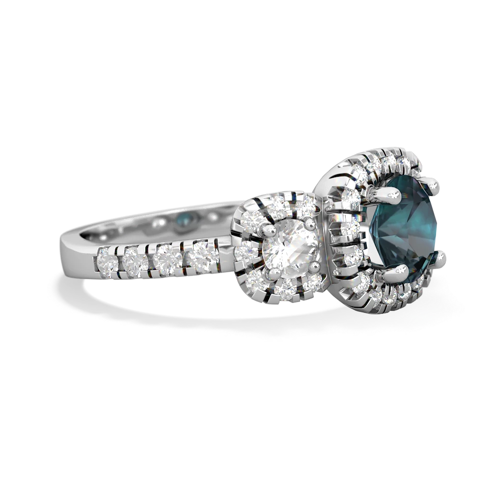 Alexandrite Regal Halo 14K White Gold ring R5350