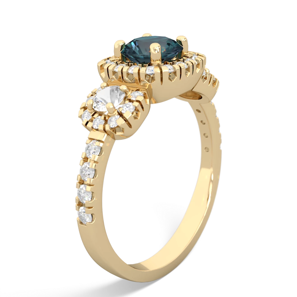 Alexandrite Regal Halo 14K Yellow Gold ring R5350