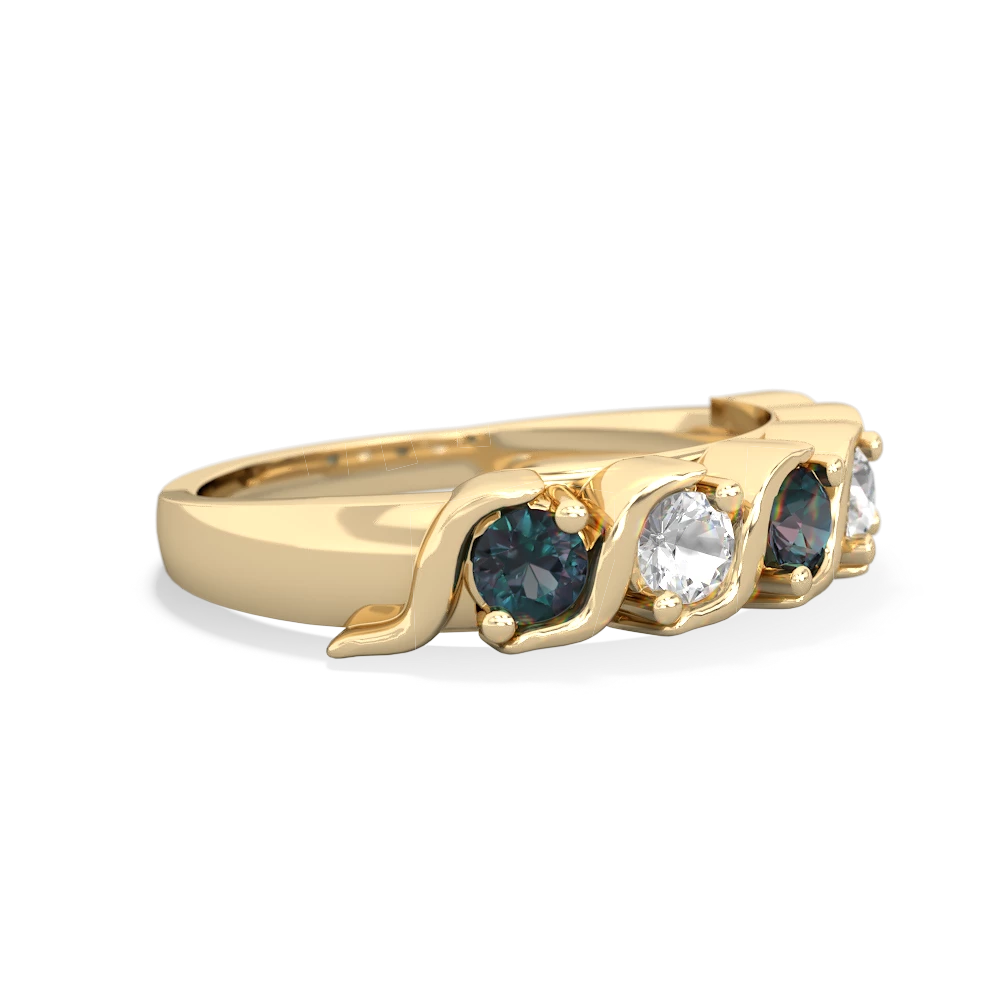 Alexandrite Anniversary Band 14K Yellow Gold ring R2089