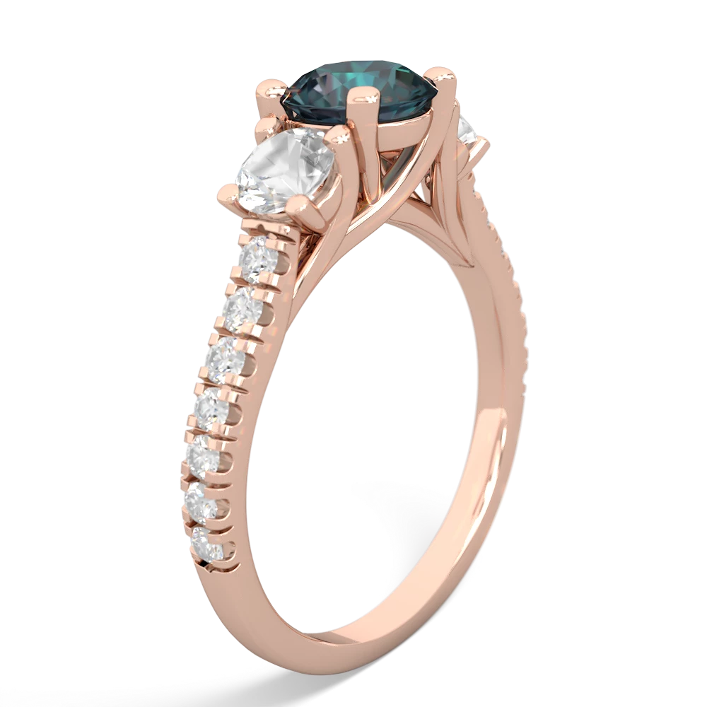 Alexandrite Pave Trellis 14K Rose Gold ring R5500