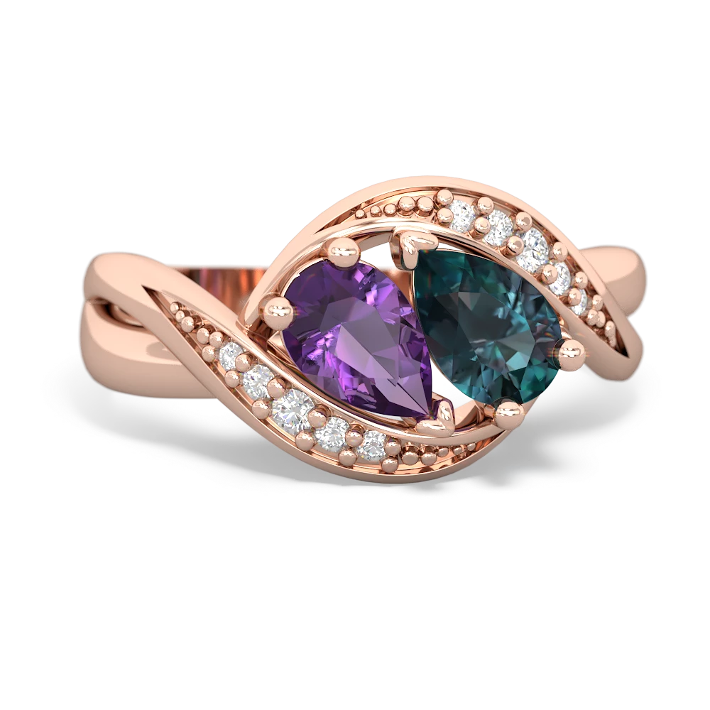 Amethyst Summer Winds 14K Rose Gold ring R5342