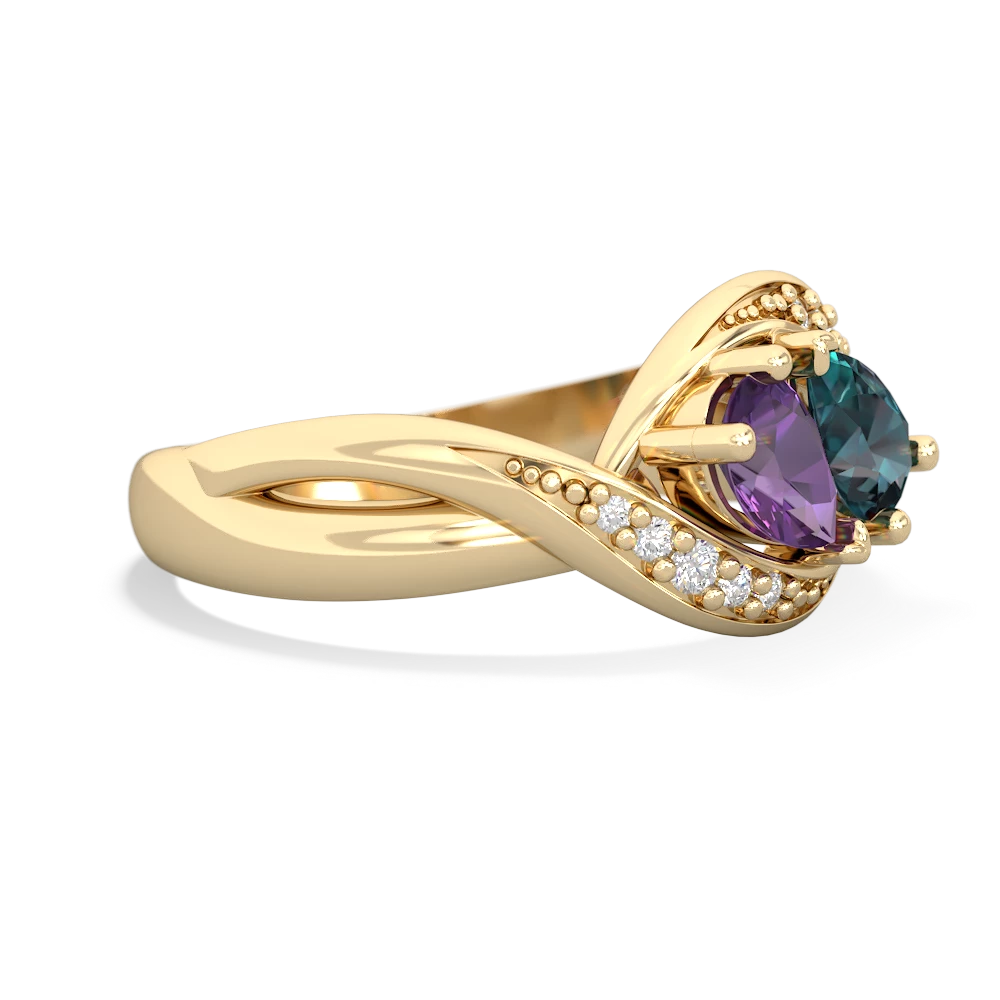 Amethyst Summer Winds 14K Yellow Gold ring R5342