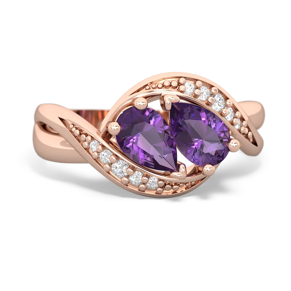 Amethyst Summer Winds 14K Rose Gold ring R5342