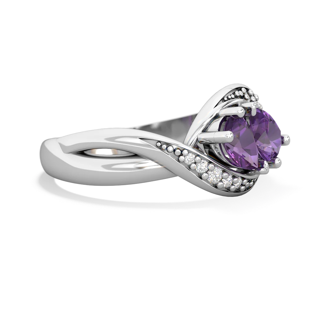 Amethyst Summer Winds 14K White Gold ring R5342