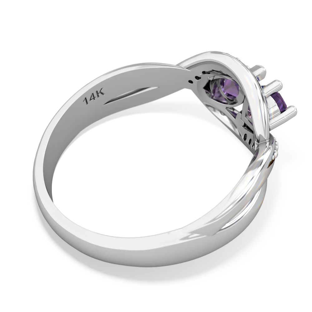 Amethyst Summer Winds 14K White Gold ring R5342