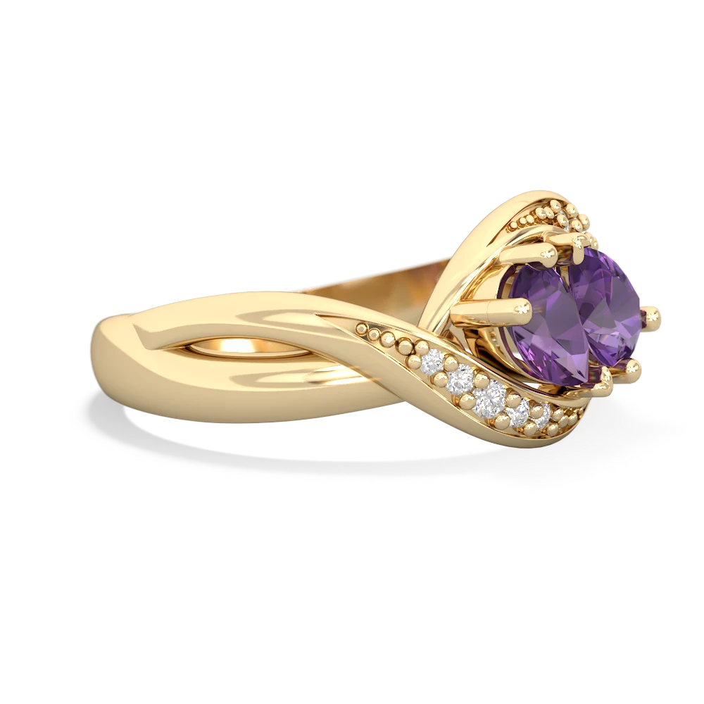 Amethyst Summer Winds 14K Yellow Gold ring R5342