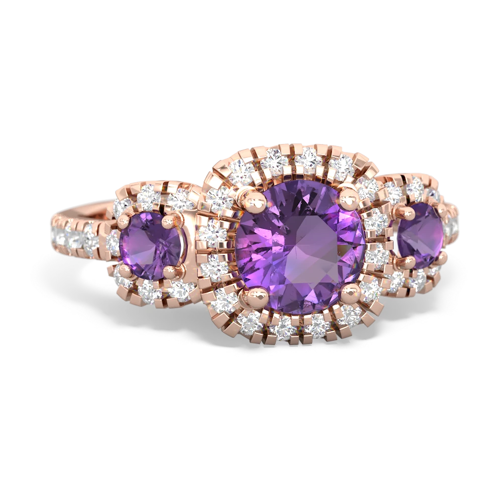 Tanzanite Regal Halo 14K Rose Gold ring R5350