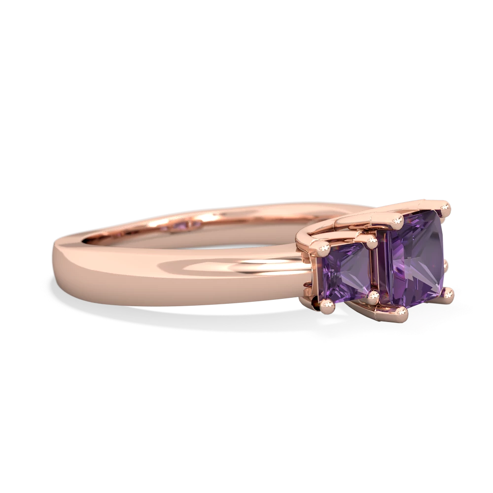 Alexandrite Three Stone Trellis 14K Rose Gold ring R4015