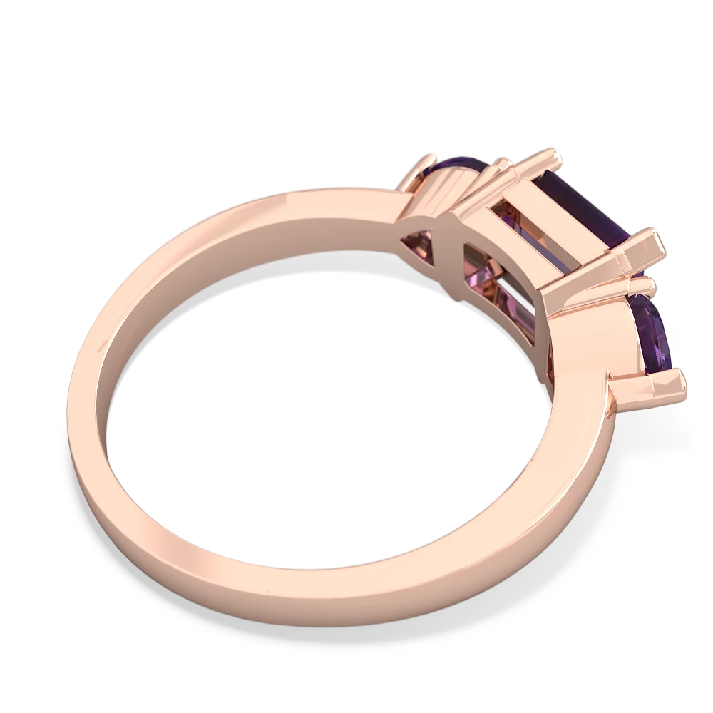 Onyx Three Stone 14K Rose Gold ring R5235