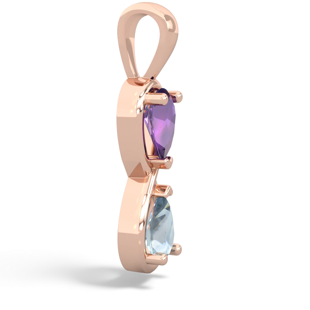 Amethyst Infinity 14K Rose Gold pendant P5050