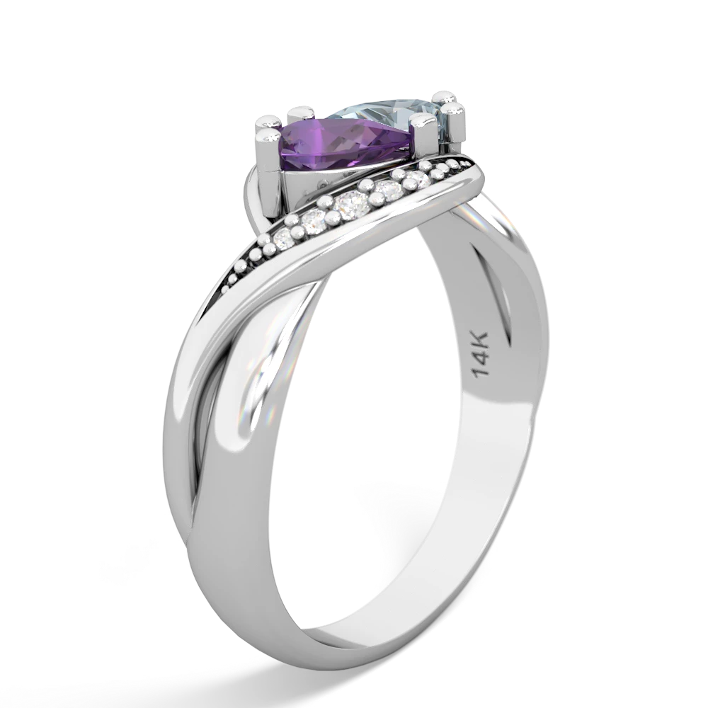 Amethyst Summer Winds 14K White Gold ring R5342