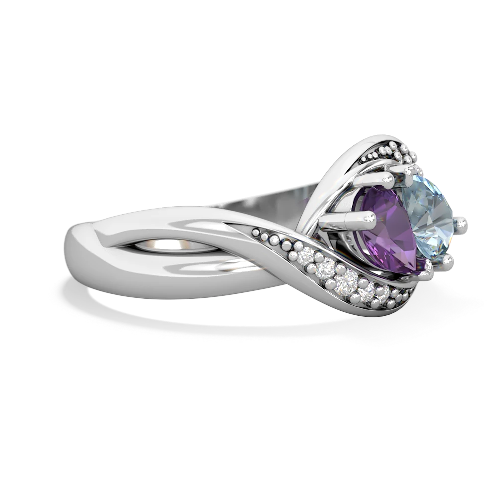 Amethyst Summer Winds 14K White Gold ring R5342