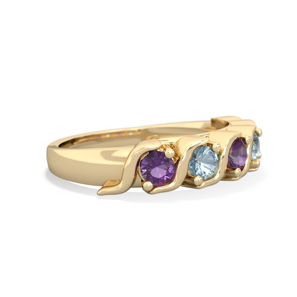 Amethyst Anniversary Band 14K Yellow Gold ring R2089