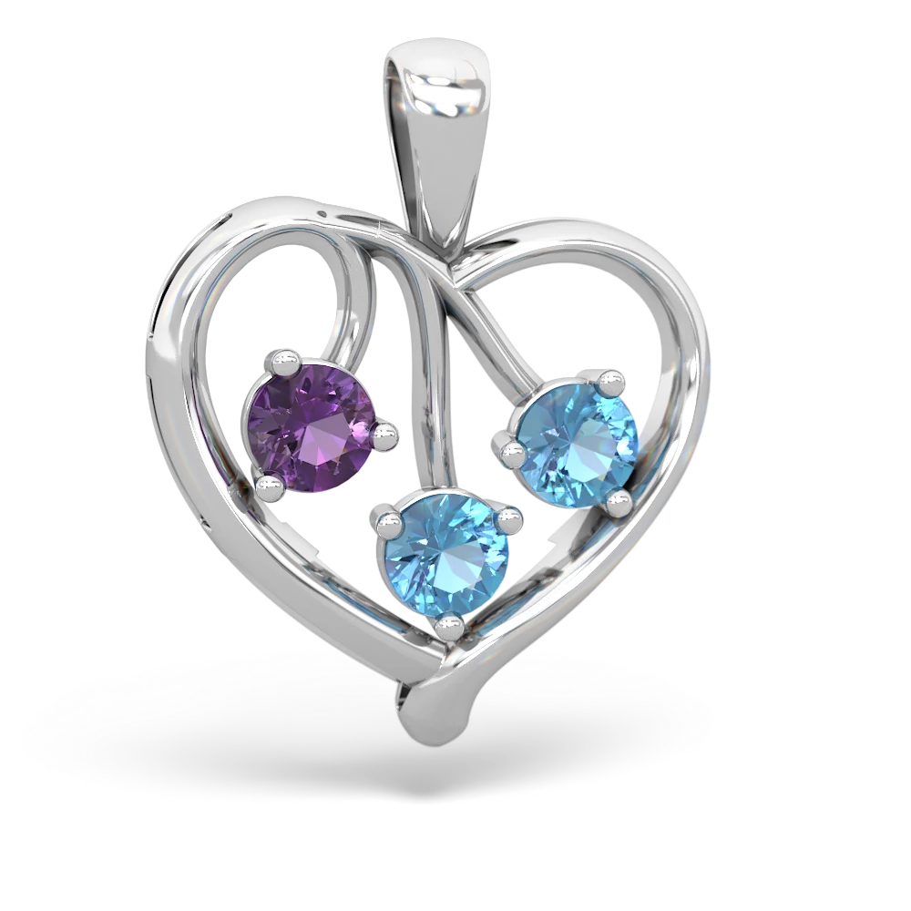 Amethyst and clearance blue topaz necklace
