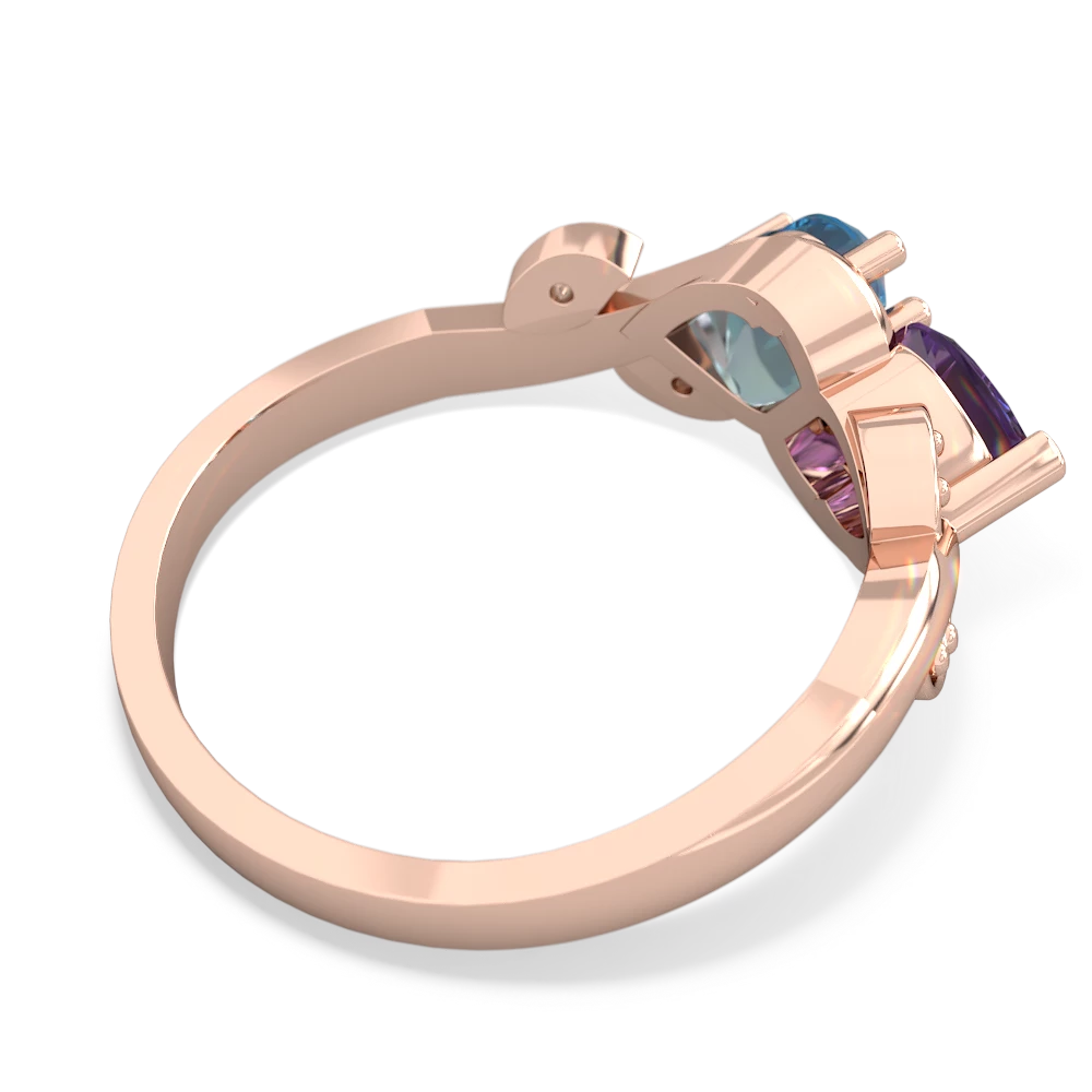 Amethyst Floral Elegance 14K Rose Gold ring R5790