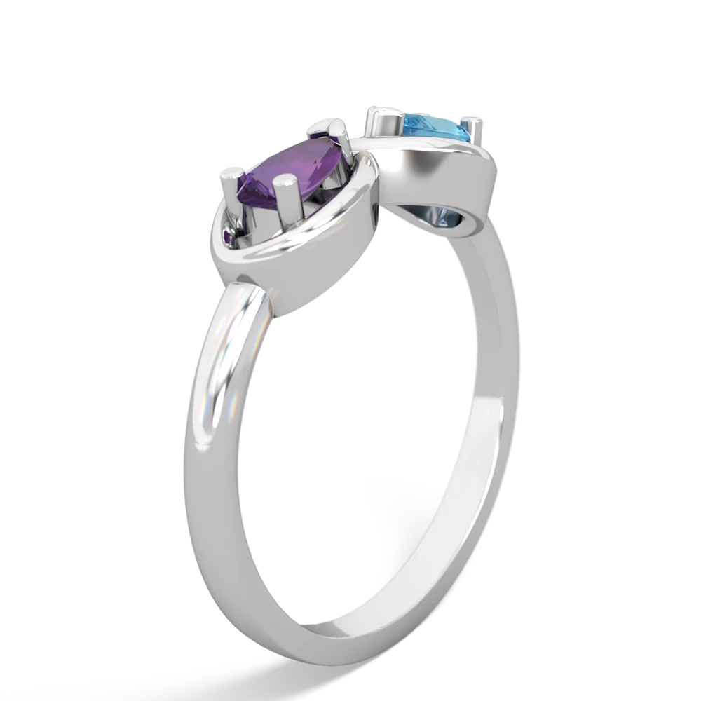 Amethyst Infinity 14K White Gold ring R5050