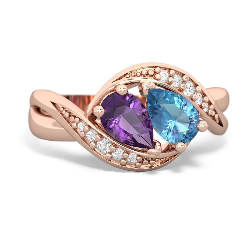 Amethyst Summer Winds 14K Rose Gold ring R5342