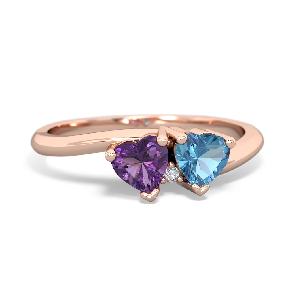 Amethyst Sweethearts 14K Rose Gold ring R5260